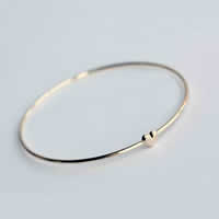 Zinc Alloy Bangle Donut gold color plated nickel lead & cadmium free 72mm Inner Approx 68mm Length Approx 8 Inch Sold By PC