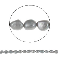 Perles nacres baroques de culture d'eau douce , perle d'eau douce cultivée, gris, 11-12mm, Trou:Environ 0.8mm, Vendu par Environ 16.1 pouce brin