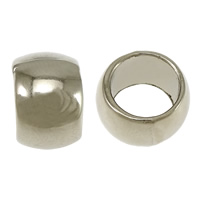 Zinc Alloy Large Hole Bead Drum platinum color plated nickel lead & cadmium free Approx 8mm Sold By Lot