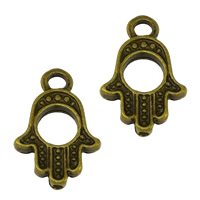 Tibetan Style Hamsa Pendants, antique bronze color plated, Islamic jewelry, nickel, lead & cadmium free, 13x19.50x3mm, Hole:Approx 3mm, 500PCs/Lot, Sold By Lot