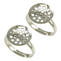 Brass, platinum color plated, adjustable, nickel, lead & cadmium free, 12x3mm, 2.5mm, US Ring Size:7, 200PCs/Lot, Sold By Lot