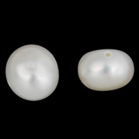 Perles nacres pommes de terre de culture d'eau douce, perle d'eau douce cultivée, pomme de terre, naturel, blanc, 7-8mm, Trou:Environ 0.8mm, 10PC/sac, Vendu par sac