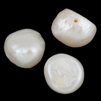 Natural Freshwater Pearl Loose Beads, Baroque, white, 10-11mm, Hole:Approx 0.8mm, 10PCs/Bag, Sold By Bag