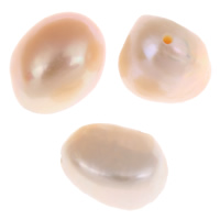 Naturalne perły słodkowodne perełki luźne, Perła naturalna słodkowodna, Barok, różowy, 10-11mm, otwór:około 0.8mm, 10komputery/torba, sprzedane przez torba