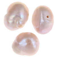 Natural Freshwater Pearl Loose Beads, Keshi, pink, 11-12mm, Hole:Approx 0.8mm, 10PCs/Bag, Sold By Bag