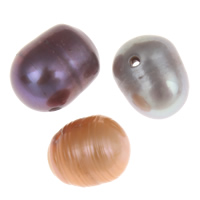Patate coltivate in acqua dolce Perla, perla d'acquadolce coltivata naturalmente, Patata, colori misti, 6-7mm, Foro:Appross. 0.8mm, 10PC/borsa, Venduto da borsa