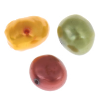 Natural Freshwater Pearl Loose Beads, Keshi, mixed colors, 6-7mm, Hole:Approx 0.8mm, 10PCs/Bag, Sold By Bag