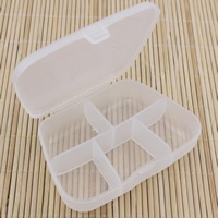 Jewelry Beads Container, Plastic, 5 cells & transparent, clear, 85x60x22mm, Sold By PC