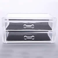 Boîte à bijoux de perles , Acrylique, rectangle, transparent, transparent, 198x102x93mm, Vendu par PC