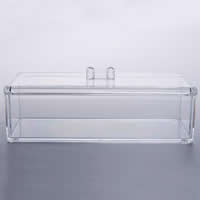Smykker Perler Container, Akryl, Rektangel, gennemsigtig, klar, 240x90x87mm, Solgt af PC