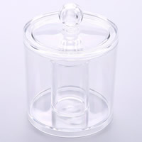 Smykker Perler Container, Akryl, Kolonne, gennemsigtig, klar, 94x129mm, Solgt af PC