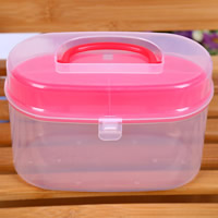 Storage Box, Plastic, Rectangle, transparent, 140x75x95mm, Sold By PC