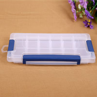 Jewelry Beads Container Plastic Rectangle transparent & 18 cells Sold By PC