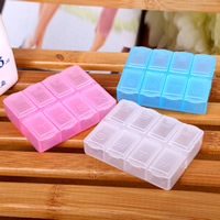 Pill Box Plastic Rectangle transparent & 8 cells Sold By PC