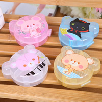 Plastic Pill Box Bear transparent & 6 cells Sold By PC