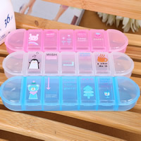 Pill Box Plastic Rectangle transparent & 7 cells Sold By PC