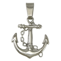 Stainless Steel Pendants, 316L Stainless Steel, Anchor, nautical pattern, original color, 25.50x29x2mm, Hole:Approx 5x10mm, 5PCs/Lot, Sold By Lot
