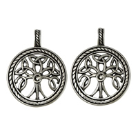 Tree Of Life Pendants, 316L Stainless Steel, blacken, 33.50x44x8mm, Hole:Approx 5x6.5mm, 5PCs/Lot, Sold By Lot