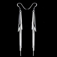 Fashion Fringe Earrings Zinc Alloy brass earring hook platinum color plated nickel lead & cadmium free Sold By Pair