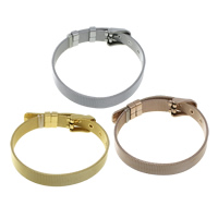 Bijoux bracelet en acier inoxydable, Placage, réglable, plus de couleurs à choisir, 10mm, Longueur Environ 9.5 pouce, 6Strandstoron/lot, Vendu par lot