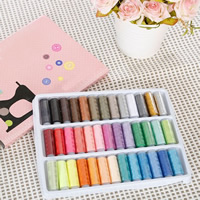 Notions & Sewing Accessories, Sewing Thread, with Cardboard & Plastic, Gun, without elastic, different styles for choice, mixed colors, 275x210mm, 39PCs/Set, Sold By Set