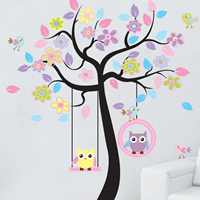 Wall Stickers & Decals PVC Plastic Tree adhesive Sold By Lot