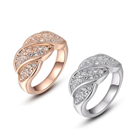 Vještački dijamant Ring Finger, Cink Alloy, pozlaćen, različite veličine za izbor & s Rhinestone, više boja za izbor, nikal, olovo i kadmij besplatno, 22x11mm, Prodano By PC