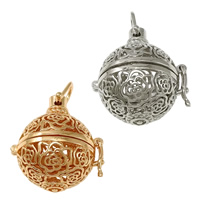 Pregnant Ball Locket Pendant, Brass, plated, high quality plating and never fade & hollow, more colors for choice, nickel, lead & cadmium free, 27x29.50x23mm, Hole:Approx 6x5mm, Inner Diameter:Approx 18mm, 30PCs/Lot, Sold By Lot