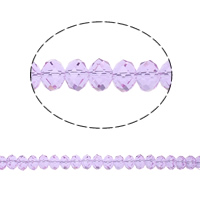 Rondelle Crystal Beads, imitation CRYSTALLIZED™ element crystal, Lt Amethyst, 12x9mm, Hole:Approx 2mm, Length:24.5 Inch, 10Strands/Bag, Sold By Bag