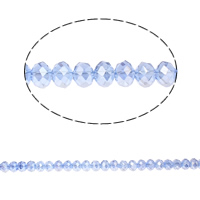 Perles de cristal rondelle, imitation de cristal CRYSTALLIZED™, LT saphir, 8x10mm, Trou:Environ 2mm, Longueur:Environ 22 pouce, 10Strandstoron/sac, Vendu par sac