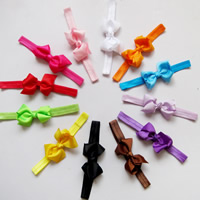 Satin Ribbon Svettband, Bowknot, elastisk & för barn, fler färger för val, 60mm, Längd Ca 14 inch, 30Strands/Bag, Säljs av Bag