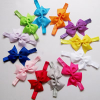 Satin Ribbon Headband with nylon elastic cord Bowknot elastic & for children 60mm Length Approx 14 Inch Sold By Bag