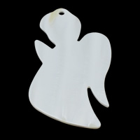 Naturliga Vit Shell Halsband, White Shell, Fairy, 35x67x1.50mm, Hål:Ca 3mm, 5PC/Lot, Säljs av Lot