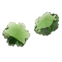 Подвески из кристаллов АА класса, сваровский, Форма цветка, насыщенный зеленый, 14x12.50x8mm, отверстие:Приблизительно 1mm, продается PC