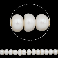 Barok ferskvandskulturperle Beads, Ferskvandsperle, hvid, 13-14mm, Hole:Ca. 0.8mm, Solgt Per 15.5 inch Strand