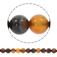Natural Miracle Agate perler, Runde, syntetisk, forskellig størrelse for valg, Hole:Ca. 1mm, Solgt Per Ca. 15 inch Strand