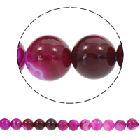 Natürliche Streifen Achat Perlen, rund, synthetisch, verschiedene Größen vorhanden, hochrot, Bohrung:ca. 1mm, verkauft per ca. 14.5 ZollInch Strang