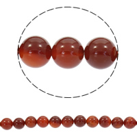 Natural Red Agate Beads Round Approx 1mm Sold Per Approx 15 Inch Strand