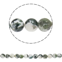 Tree Agate Beads Round Approx 1mm Sold Per Approx 15 Inch Strand