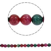 Turmalin Farbe Achat Perle, rund, synthetisch, verschiedene Größen vorhanden, Bohrung:ca. 1mm, verkauft per ca. 15.5 ZollInch Strang