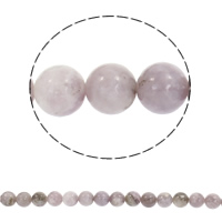 Edelstein Schmuckperlen, Flieder Perlen, rund, synthetisch, verschiedene Größen vorhanden, Bohrung:ca. 1mm, verkauft per ca. 15 ZollInch Strang