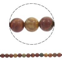 Picasso Jasper Beads, Round, different size for choice, Hole:Approx 1mm, Sold Per Approx 16 Inch Strand