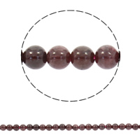 Natürlicher Granat Perlen, rund, synthetisch, Januar Birthstone & verschiedene Größen vorhanden, Bohrung:ca. 1mm, verkauft per ca. 15 ZollInch Strang