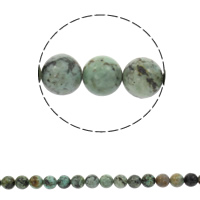 Afrikanisches Türkis Perle, rund, verschiedene Größen vorhanden, Bohrung:ca. 1mm, verkauft per ca. 15.5 ZollInch Strang