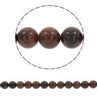 Mahogni obsidian perler, Runde, syntetisk, forskellig størrelse for valg, Hole:Ca. 1mm, Solgt Per Ca. 15.5 inch Strand