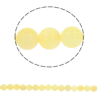 Jade Κίτρινο Χάντρα, Γύρος, συνθετικός, διαφορετικό μέγεθος για την επιλογή, Τρύπα:Περίπου 1mm, Sold Per Περίπου 15 inch Strand