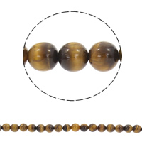 Natural Tiger Eye Beads, Round, different size for choice, Hole:Approx 1mm, Sold Per Approx 15 Inch Strand