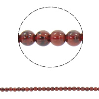 Rhodonit Perlen, Granat, rund, synthetisch, verschiedene Größen vorhanden, Bohrung:ca. 1mm, verkauft per ca. 15.5 ZollInch Strang