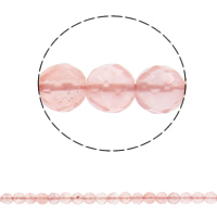 Cherry Quartz Beads, Round, different size for choice & faceted, Hole:Approx 1mm, Sold Per Approx 14.5 Inch Strand