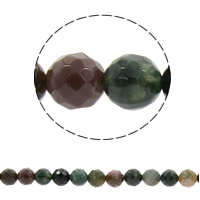 Naturliga indiska agat pärlor, Indian Agate, Rund, syntetisk, olika storlek för val & fasetterad, Hål:Ca 1mm, Såld Per Ca 14.5 inch Strand